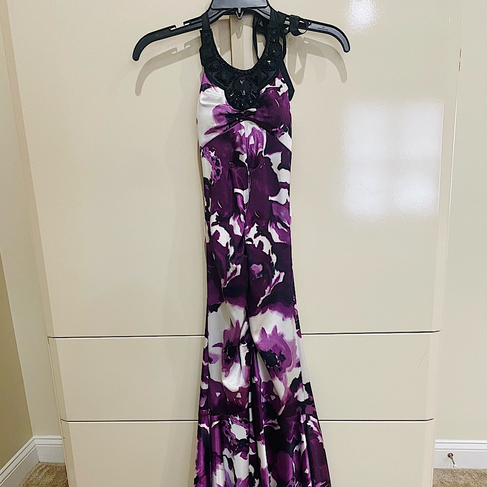 Jump Apparel 3/4 Prom Dress - Purple Mermaid